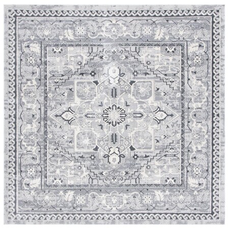 Safavieh 5 ft. -3 in. x 7 ft. -7 in. Alhambra 600 Polypropylene Rectanglar Rug - Cream & Grey ALH610A-5